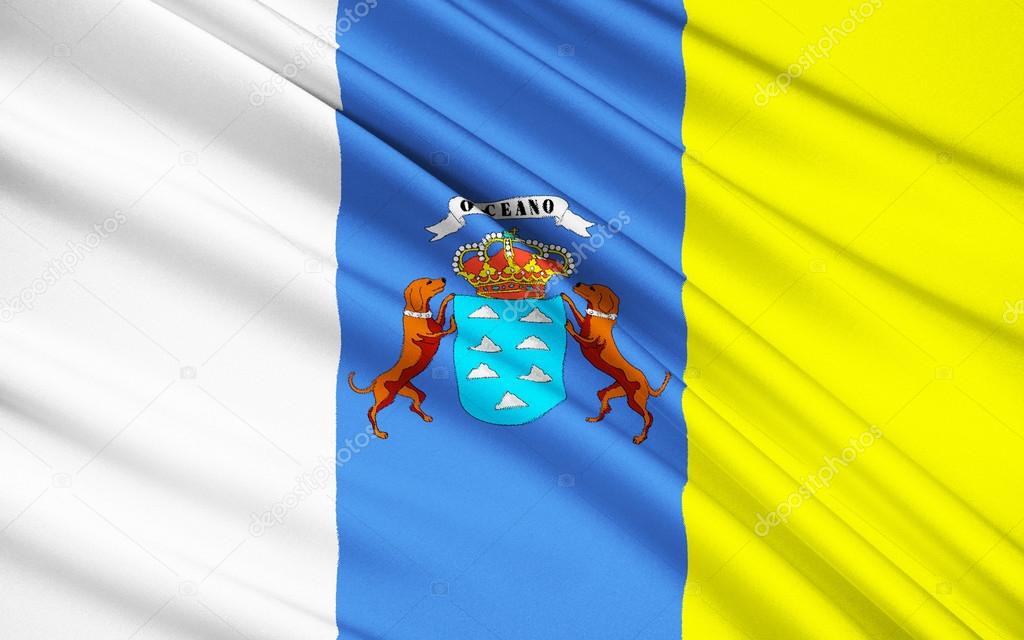 depositphotos 85637212 stock photo flag of canary islands las